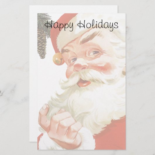 秘密すてきのクリスマスサンタクロース 便箋 (正面/裏面)