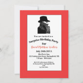 秘密だ – サプライズ誕生日パーティーへの招待 招待状 (正面)