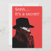 秘密だ – サプライズ誕生日パーティーへの招待 招待状 (裏面)