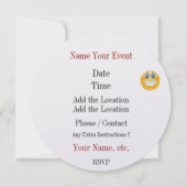 秘密にしよう！サプライズパーティーの招待状 招待状 (裏面)