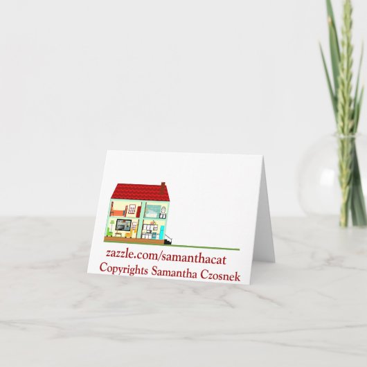 秘密に家の暖まること 招待状 (裏面)