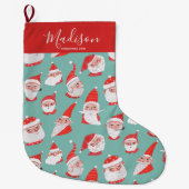 秘密のおもしろいサンタシーブギフトクリスマス ラージクリスマスストッキング (正面)