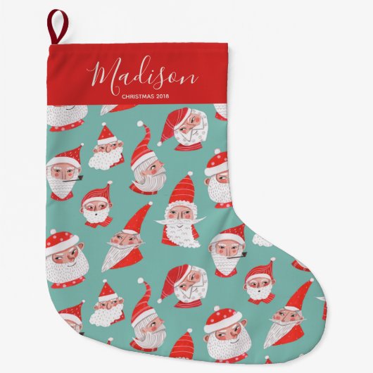 秘密のおもしろいサンタシーブギフトクリスマス ラージクリスマスストッキング (正面)