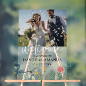 秘密のお洒落庭のワイルドフラワーフレームの写真 アクリルサイン (ニュートラル)