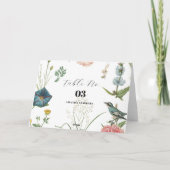 秘密のお洒落庭のワイルドフラワーフレーム サンキューカード (裏面)