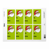 秘密のウィンキングブラックサンタクロースのギフトラベル ラベル (フルシート)