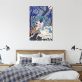 秘密のキス、「フェテス・ガランテス」のイラストレーション キャンバスプリント (インサイチュ (寝室))