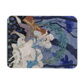 秘密のキス、「フェテス・ガランテス」のイラストレーション マグネット (横)