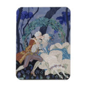 秘密のキス、「フェテス・ガランテス」のイラストレーション マグネット (縦)