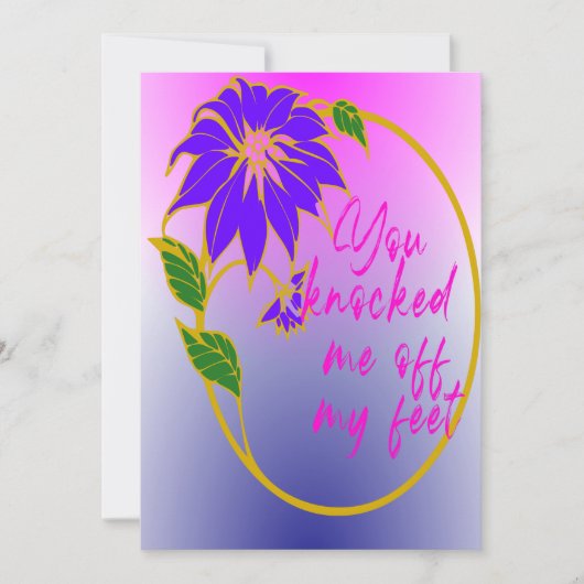 秘密のクラッシュのための短い愛の詩 サンキューカード (正面)