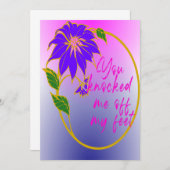 秘密のクラッシュのための短い愛の詩 サンキューカード (正面/裏面)