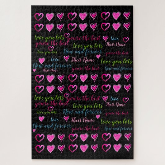 秘密のクラッシュギフト – 愛のメッセージを隠す文字 ジグソーパズル (縦)