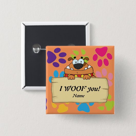 秘密のクラッシュ愛犬家のための私はあなたを知カスタマイズる 缶バッジ (正面&裏面)