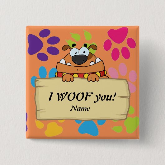 秘密のクラッシュ愛犬家のための私はあなたを知カスタマイズる 缶バッジ (正面)