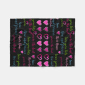 秘密のクラッシュ、ファーストラブギフトパーソナライズされたおもしろい フリースブランケット (正面(横))