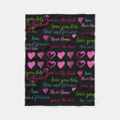 秘密のクラッシュ、ファーストラブギフトパーソナライズされたおもしろい フリースブランケット (正面)