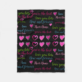 秘密のクラッシュ、ファーストラブギフトパーソナライズされたおもしろい フリースブランケット