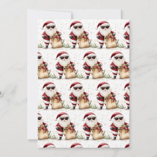 秘密のクールサンタギフト交換クリスマススワップ 招待状 (裏面)