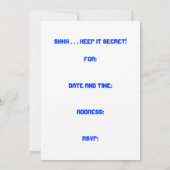 秘密のサプライズパーティーの招待状 招待状 (裏面)