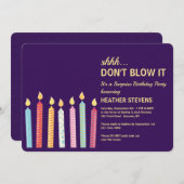 秘密のサプライズパーティー招待状 招待状 (正面/裏面)