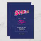 秘密のサプライズパーティー 招待状 (正面/裏面)