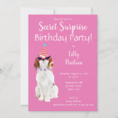 秘密のサプライズ誕生日パーティおもしろいー 招待状 (正面)