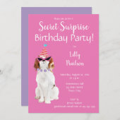 秘密のサプライズ誕生日パーティおもしろいー 招待状 (正面/裏面)