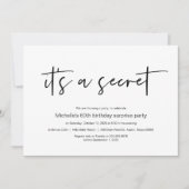 秘密のサプライズ誕生日パーティーだ 招待状 (正面)
