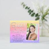 秘密のサプライズ レインボー バースデー パーティーの写真 ポストカード (スタンド正面)