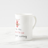 秘密のサンタおもしろいギフト – Mag ボーンチャイナマグカップ (正面右)