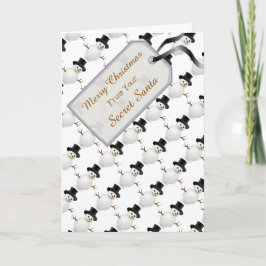 秘密のサンタから – Merry Christmas雪だるま シーズンカード