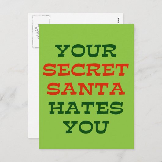秘密のサンタがあなたを憎む シーズンポストカード (正面/裏面)