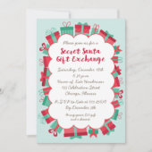 秘密のサンタのギフト交換パーティー 招待状 (正面)