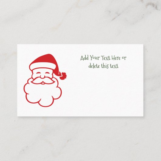 秘密のサンタの手がかりクリスマスプレゼント交換ゲーム 名刺 (裏面)