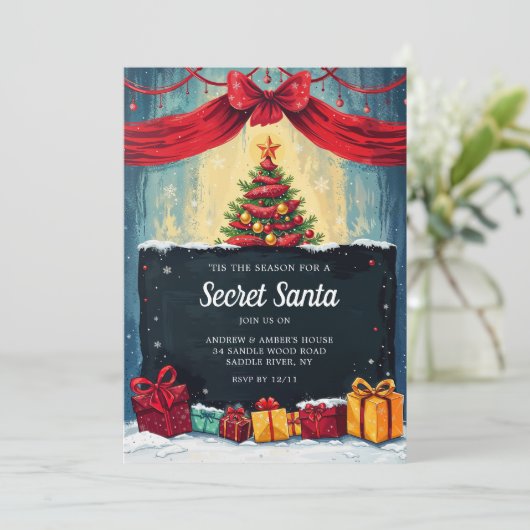 秘密のサンタへの招待状を送る季節になりました。 招待状 (スタンド正面)