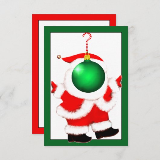 秘密のサンタギフトカード 招待状 (正面/裏面)