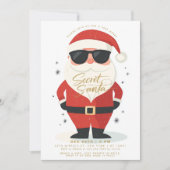 秘密のサンタギフト交換クリスマスモダン 招待状 (正面)