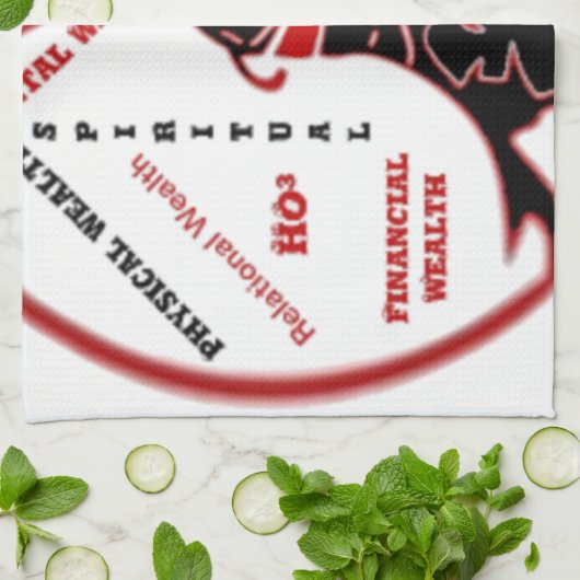 秘密のサンタギフト – 繁栄と富 キッチンタオル (折り畳み)