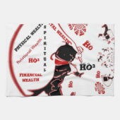 秘密のサンタギフト – 繁栄と富 キッチンタオル (横)