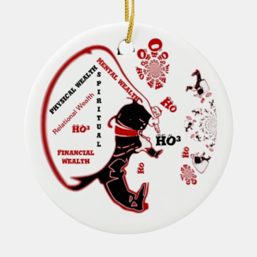 秘密のサンタギフト – 繁栄と富 セラミックオーナメント (正面)