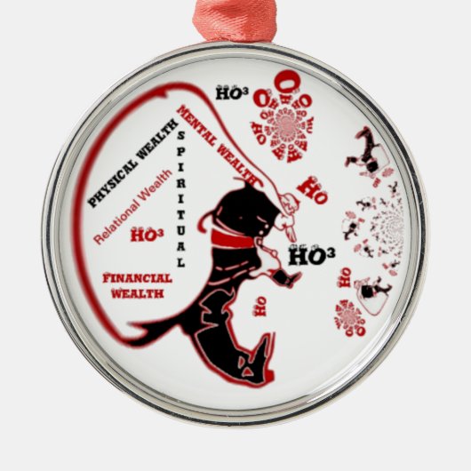 秘密のサンタギフト – 繁栄と富 メタルオーナメント (正面)