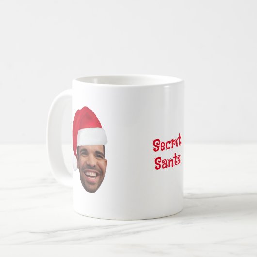 秘密のサンタクリスマスカスタマイズ可能な写真 コーヒーマグカップ (正面左)