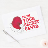 秘密のサンタクロース赤いクリスマスクリスマスから 長方形シール (封筒)