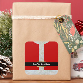 秘密のサンタスーツのパーソナライズされたクリスマス スクエアシール