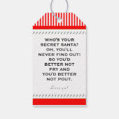 秘密のサンタユーモア ギフトタグ (裏面)