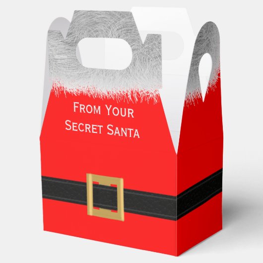 秘密のサンタ・フェイスボックスからの赤いメリークリスマス フェイバーボックス (オープン)
