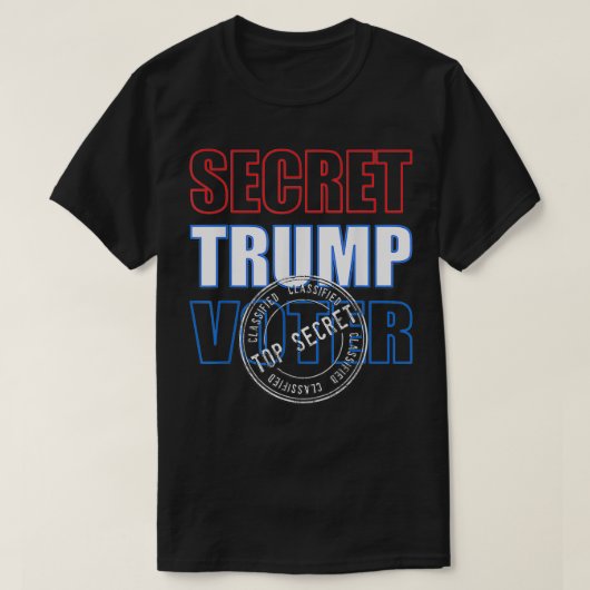 秘密のトランプ有権者トランプ2020共和党保守党 Tシャツ (デザイン正面)
