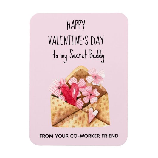 秘密のバディにバレンタインデーのフレキシブル磁石 マグネット (縦)