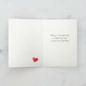 秘密のバレンタインの忍者のOrigamiのペーパーハートのピンク シーズンカード (内部)