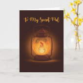 秘密のパル考えズ・オブ・ユー・アットキャンプとランタン カード (黄色い花)